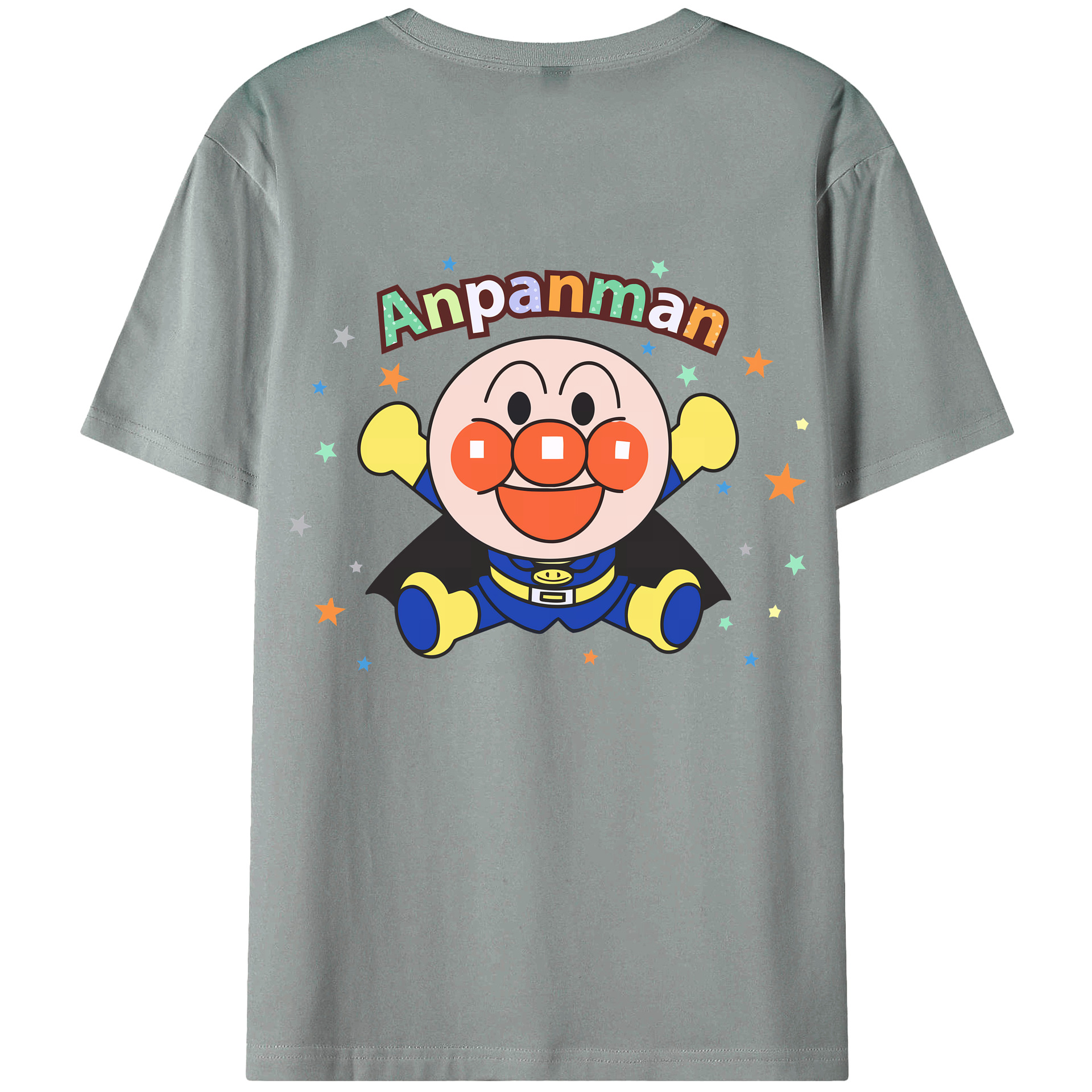 （画像用） アンパンマン Anpanman 綿100％ メンズ半袖Tシャツ（バックプリント） 通気性